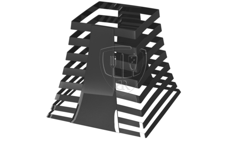 Подставка фуршетная "Пирамида Black" Zeiher M 8 уровней